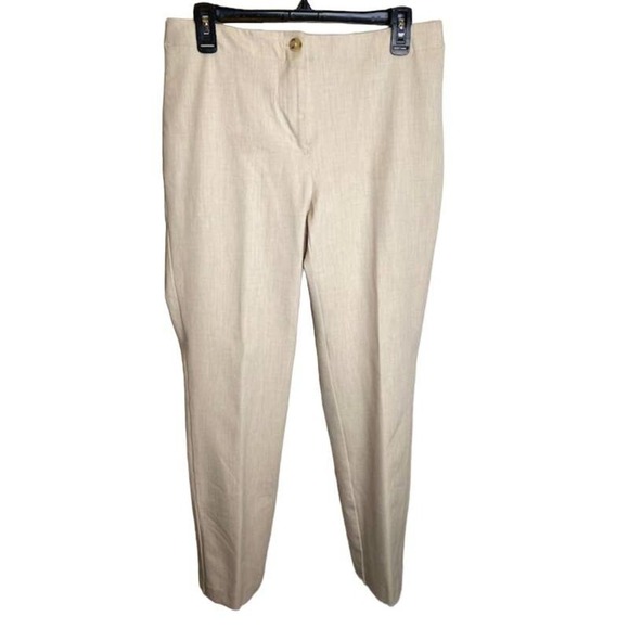 J. Jill Sz 8 Pants Elastic Back Zip Front Oatmeal NWTS - Picture 1 of 4